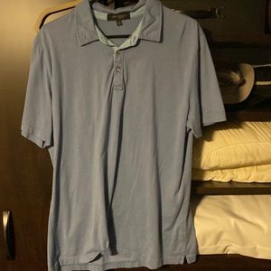 Robert Barakett blue polo shirt